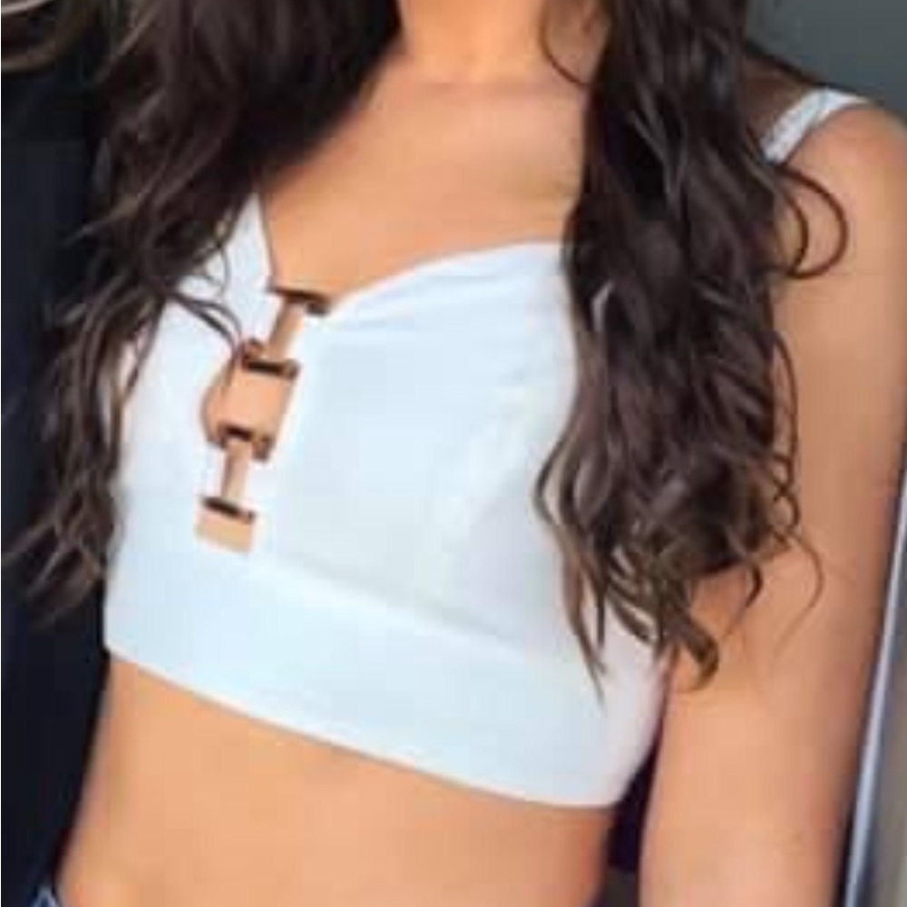 Top Shop crop tie top